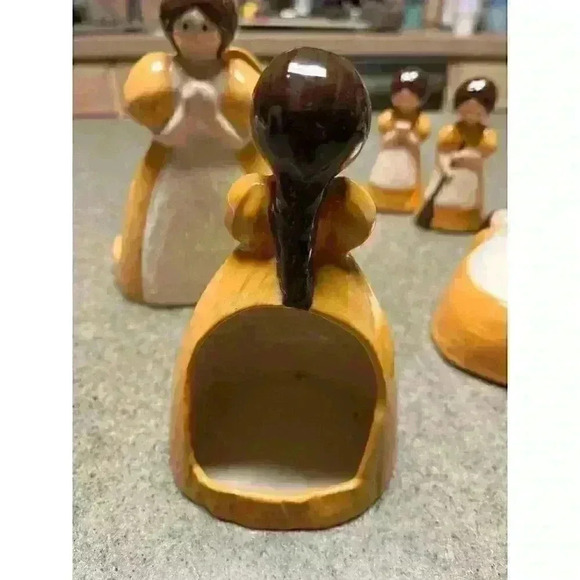 Vintage Corn Husk girl 5 pc kitchen set - Picture 10 of 12